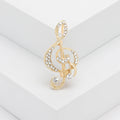 Alloy Rhinestone Musical Note Brooch Pin For Suit Lapel Accessories view 6