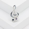 Alloy Rhinestone Musical Note Brooch Pin For Suit Lapel Accessories view 3