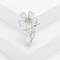 Alloy Flower Brooch Shawl Buckle For Elegant Women's Accessories view 4
