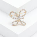 Alloy Rhinestone Bow Brooch Pin For Suit Coat Fashion Accessories view 6