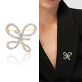 Alloy Rhinestone Bow Brooch Pin For Suit Coat Fashion Accessories view 2