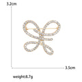 Alloy Rhinestone Bow Brooch Pin For Suit Coat Fashion Accessories view 5