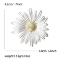 Alloy Enamel Daisy Flower Brooch For Women's Suit Decoration view 5