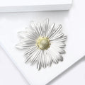 Alloy Enamel Daisy Flower Brooch For Women's Suit Decoration view 3