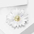 Alloy Enamel Daisy Flower Brooch For Women's Suit Decoration view 4