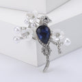 Alloy Rhinestone Bird On Branch Brooch Pin For Apparel Accessories view 3
