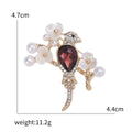 Alloy Rhinestone Bird On Branch Brooch Pin For Apparel Accessories view 5