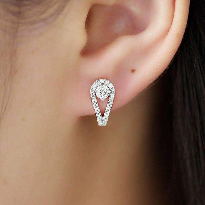 Korean New Water Drop Ear Cuff High End Fresh Temperament Elegant Statement Earrings For Women