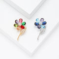 Alloy Zircon Flower Brooch With Six Color Floral Design view 4