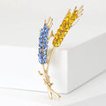 Alloy Crystal Wheat Brooch Pin For Suits Coats And Apparel view 2