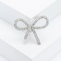 Alloy Rhinestone Bow Brooch Pin Scarf Clasp For Clothing Decoration view 4