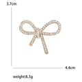 Alloy Rhinestone Bow Brooch Pin Scarf Clasp For Clothing Decoration view 5