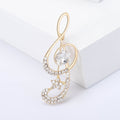 Alloy Rhinestone Music Note Brooch Pin For Suit Decoration view 6