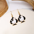 Cute Cartoon Cat Playing Card Suit Enamel Alloy Geometric Heart Spade Club Dangle Earrings view 3