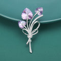Alloy Zircon Heart Crystal Bouquet Brooch Pin For Elegant Outfits view 4