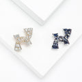 Rhinestone Letter Brooch Scarf Clip Lapel Pin For Fashion Decoration view 1
