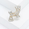 Rhinestone Letter Brooch Scarf Clip Lapel Pin For Fashion Decoration view 4