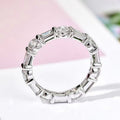 Unisex Light Luxury Stackable Rectangular Couple Ring Fashion Jewelry For Men And Women view 4