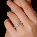 Unisex Light Luxury Stackable Rectangular Couple Ring Fashion Jewelry For Men And Women view 3