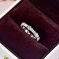 Unisex Light Luxury Stackable Rectangular Couple Ring Fashion Jewelry For Men And Women view 2