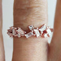 Korean Dongdaemun Minimalist Rectangle Zircon Pinky Ring For Party Fashion Jewelry view 7