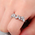 Korean Dongdaemun Minimalist Rectangle Zircon Pinky Ring For Party Fashion Jewelry view 5