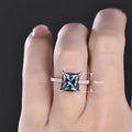 Luxury Four Prong Square Zircon Ring For Women, Fashion Niche Design Statement Jewelry view 5