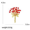 Alloy Rhinestone Bouquet Flower Brooch Pin For Fresh Floral Accessories view 5