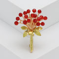 Alloy Rhinestone Bouquet Flower Brooch Pin For Fresh Floral Accessories view 6