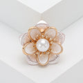 Alloy Enamel Camellia Brooch Pin For Fashion Apparel Decoration view 6