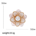 Alloy Enamel Camellia Brooch Pin For Fashion Apparel Decoration view 5
