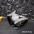 Fairy High End Design Imitation Moissanite Ring Adjustable Commuter Finger Ring From view 5