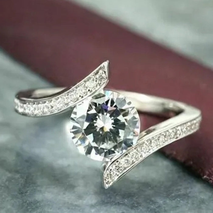 Fairy High End Design Imitation Moissanite Ring Adjustable Commuter Finger Ring From