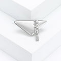 Metal Alloy Triangle Zipper Brooch Pin For Suits And Coats view 4