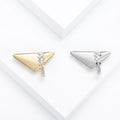 Metal Alloy Triangle Zipper Brooch Pin For Suits And Coats view 1