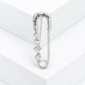 Alloy Rhinestone Paperclip Brooch Pin For Fashion Clothing Fastening view 3