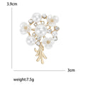Alloy Pearl Bouquet Brooch Pin For Elegant Dresses And Suits view 5