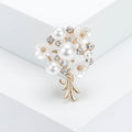Alloy Pearl Bouquet Brooch Pin For Elegant Dresses And Suits view 3