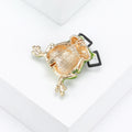 Alloy Enamel Glasses Frog Brooch Pin For Animal Fashion Accessories view 4