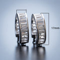 Creative Designer Zircon Ear Cuff Earrings Layered Trapezoid Row Hoop Hip Hop Ear Jewelry view 5