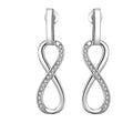 Romantic Infinity Love Symbol Earrings, Figure 8 Twisted Knot Long Ear Cuff Jewelry For Women view 4