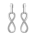 Romantic Infinity Love Symbol Earrings, Figure 8 Twisted Knot Long Ear Cuff Jewelry For Women view 1