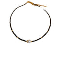 Black Faux Pearl Crystal Geometric Line Necklace Minimalist Fashion Clavicle Choker view 5