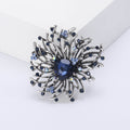 Crystal Glass Flower Brooch For Elegant Coat And Suit Decoration view 3