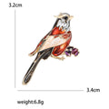 Colorful Enamel Bird Brooch Pin For Coats And Jackets view 5