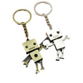 Metal Minimalist Robot Keychain For Key Ring Gift view 5
