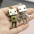 Metal Minimalist Robot Keychain For Key Ring Gift view 3