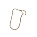 Light Luxury Faux Pearl Abacus Bead Necklace Geometric Line Collarbone Chain for Women view 5