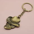 Zinc Alloy Hat Skull Keychain For Bag Charm Gift view 6