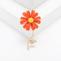 Alloy Enamel Daisy Brooch Pin For Cardigan And Lapel Decoration view 4